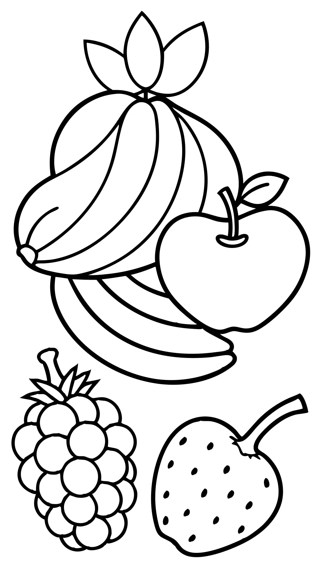 easy fruit coloring pages